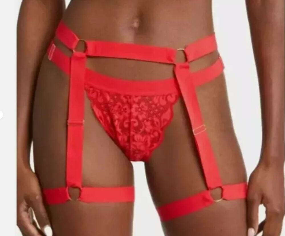 We are HAH Strung out Garter, Siren Red, One Size